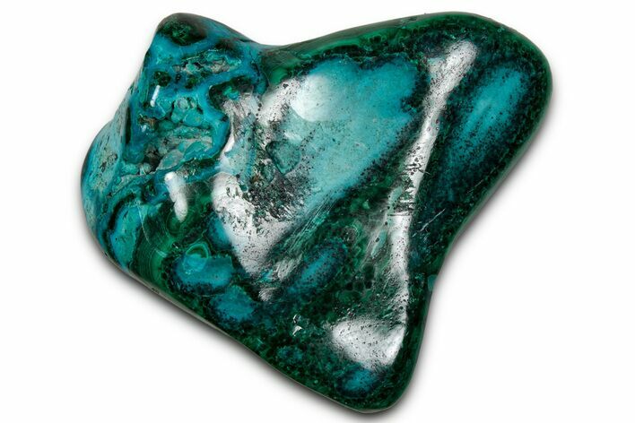 Vibrant Polished Malachite with Chrysocolla - DR Congo #336870